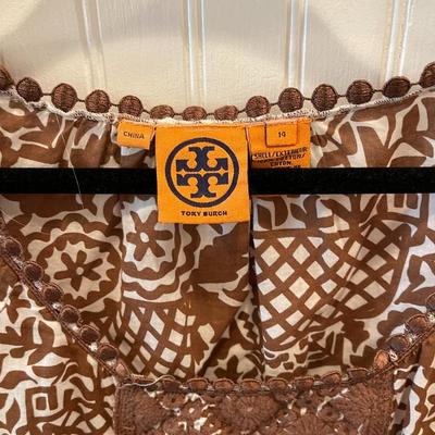 TORY BURCH: PRINTED BLOUSE (WOMEN'S) SIZE 14
