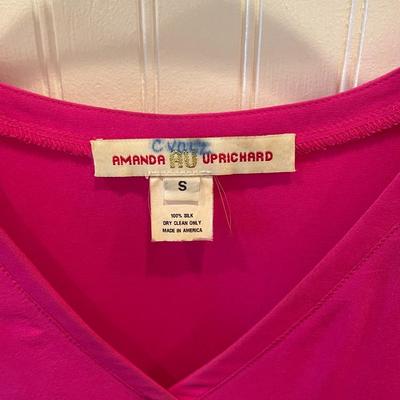 AMANDA UPRICHARD: PINK SILK TSHIRT DRESS (WOMEN'S) SIZE S