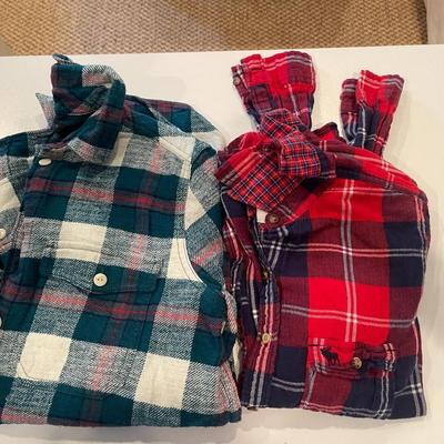 2 FLANNELS: ABERCROMBIE & JCREW