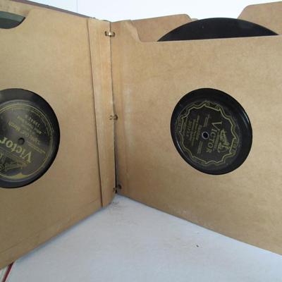 Old RCA Victor Album With Misc Records Inside