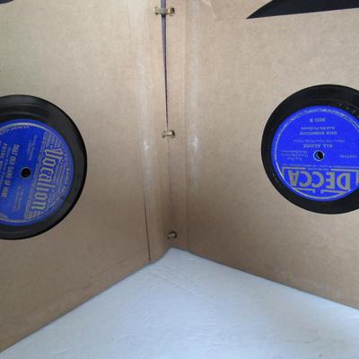 Smaller Size Vintage RCA Record Album With Records, Nice Embossed Cover