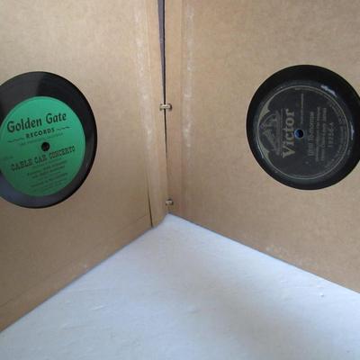 Smaller Size Vintage RCA Record Album With Records, Nice Embossed Cover