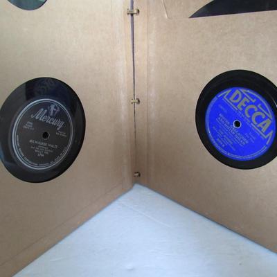 Smaller Size Vintage RCA Record Album With Records, Nice Embossed Cover