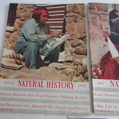 Vintage 1950 & 1951 Natural History Magazines