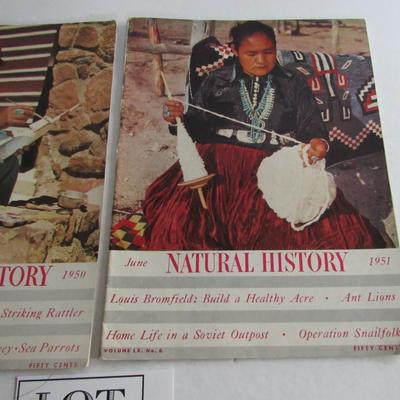Vintage 1950 & 1951 Natural History Magazines