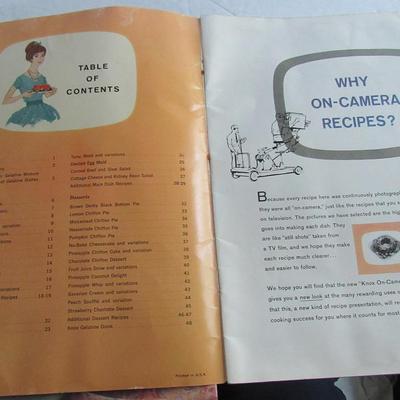 Campbells Cook Book and Vintage Knox On-Camera Recipe Book