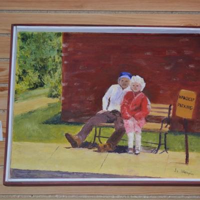 Jo Wampler Original Acrylic, Framed 17"x21"