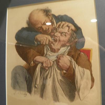 1790 Reproduction Print "Balm of Steel" Framed/Matted 15"x13.5"