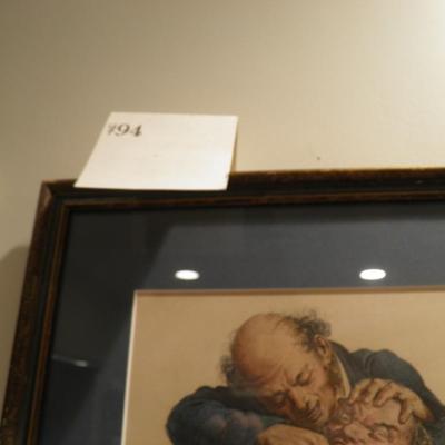 1790 Reproduction Print "Balm of Steel" Framed/Matted 15"x13.5"