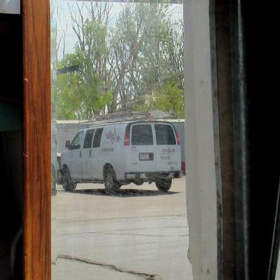 Lot 329: Antique Wood Mirror