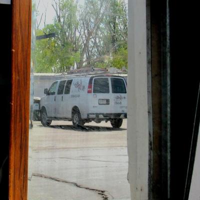 Lot 329: Antique Wood Mirror