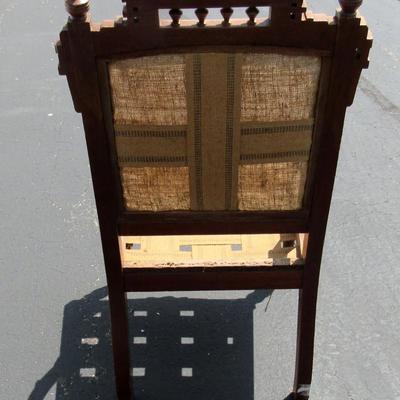 Lot 332:  Antique Eastlake Chair For Refinishing