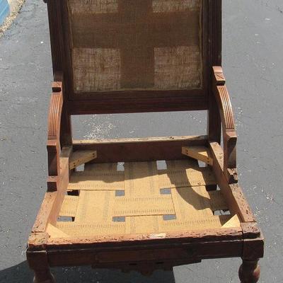 Lot 332:  Antique Eastlake Chair For Refinishing