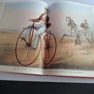 Lot 335:  NICE! Huge Currier & Ives America Book of Prints, Limited #827/1500, Handcrafted Leather Cover, 1979