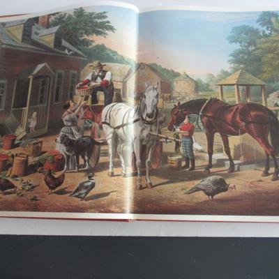 Lot 335:  NICE! Huge Currier & Ives America Book of Prints, Limited #827/1500, Handcrafted Leather Cover, 1979