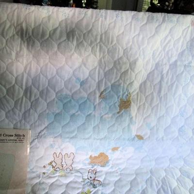 Lot 342: Precious Moments Very Sweet Childs Quilt Embroidery Set, Partially Finished