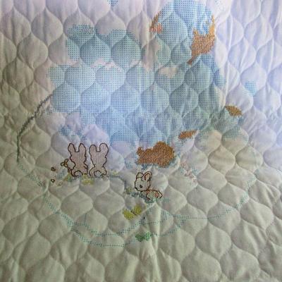 Lot 342: Precious Moments Very Sweet Childs Quilt Embroidery Set, Partially Finished