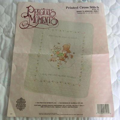 Lot 342: Precious Moments Very Sweet Childs Quilt Embroidery Set, Partially Finished
