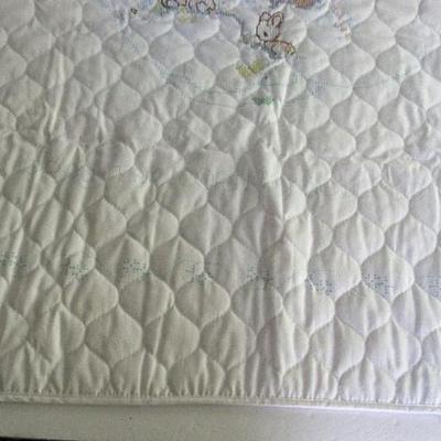 Lot 342: Precious Moments Very Sweet Childs Quilt Embroidery Set, Partially Finished