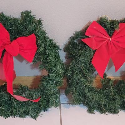 (2) Christmas Wreaths