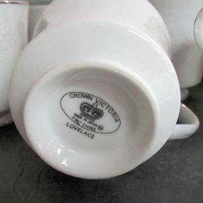 Lot 343: NICE! Set of Crown Victoria Lovelace Fine China, Made in Japan