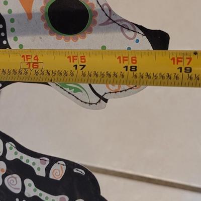 (2) Yard Dia de Los Muertos Dogs