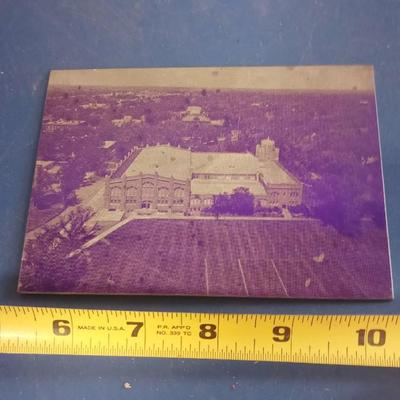LOT 69 OLD GLASS PLATE PHOTO OF GUNTHER HALL