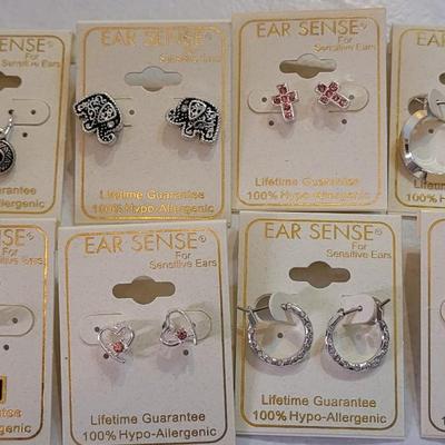 New 100% Hypo Allergenic Silver Tone Earrings