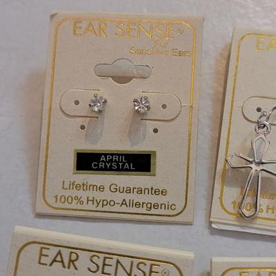 (2) New Hallmark Necklaces and (4) New 100% Hypo Allergenic Earrings
