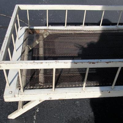 Lot 344:  Antique 100+ Years Old Fold Away Day Bed, Original Finish and Hardware