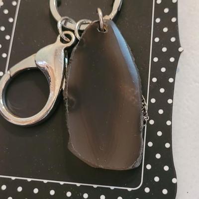 (4) New Agate Keychains