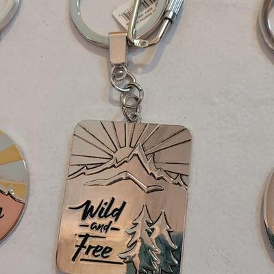 New (5) Metal Keychains
