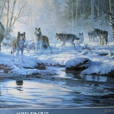 Lot 346: Large Celebrate The Timber Wolf Print
