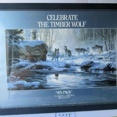 Lot 346: Large Celebrate The Timber Wolf Print