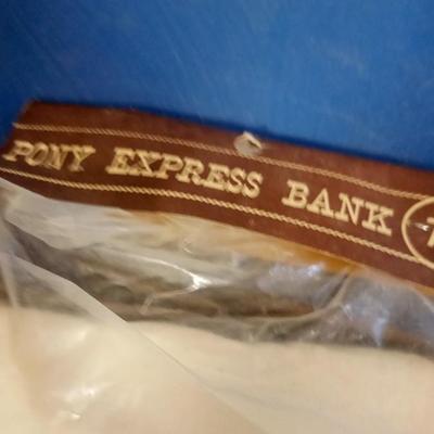 LOT 72 EARLY DAVY CROCKETT PONY EXPRESS BANK