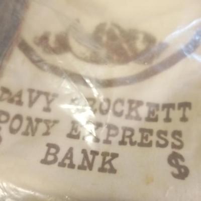 LOT 72 EARLY DAVY CROCKETT PONY EXPRESS BANK