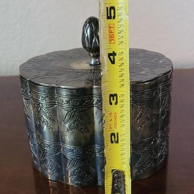 Vintage Silverplate Jewelry Box