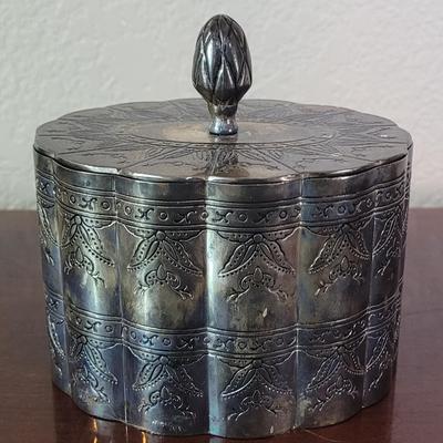 Vintage Silverplate Jewelry Box
