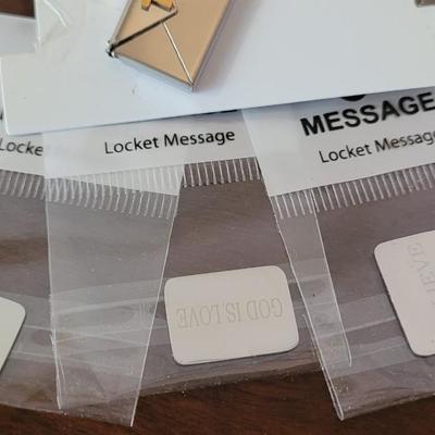 New Hallmark Cross Locket Bracelet and Necklace with Messages