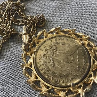1889 Genuine Coin in Pendant and Chain