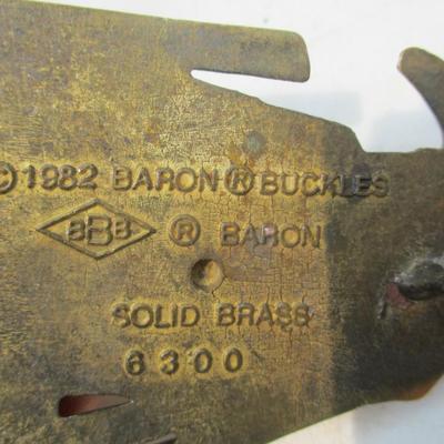 1982 Solid Brass Belt Buckle Builder