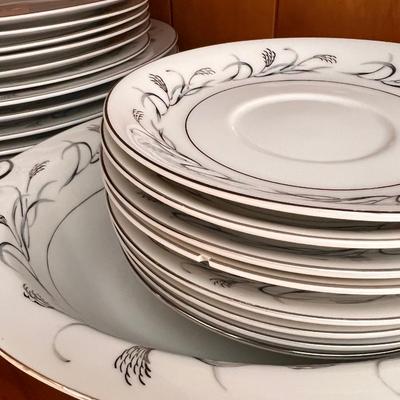 Vintage Harmony House â€œPlatinum Garlandâ€ Pattern Fine China