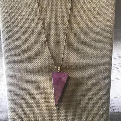 Costume Necklace Pink Gold