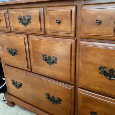 Vintage Solid Wood Harmony House Dresser + Mirror