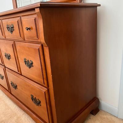 Vintage Solid Wood Harmony House Dresser + Mirror