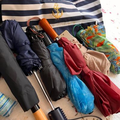 Lot Purses, Gloves, Umbrellas