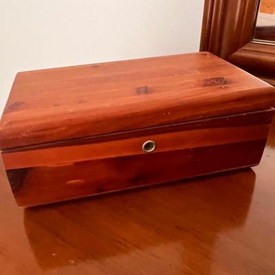 Vintage Italian Wood Music Box & Lane Cedar Wood Box
