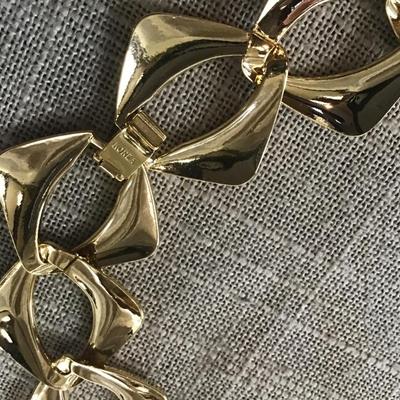 Chunky Link Korea Gold Tone Necklace