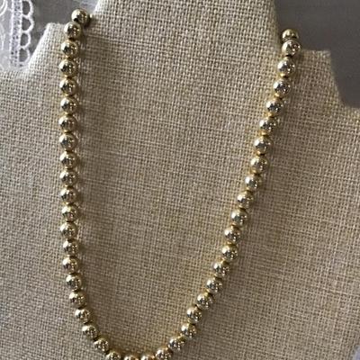 Gold metal Bead Necklace