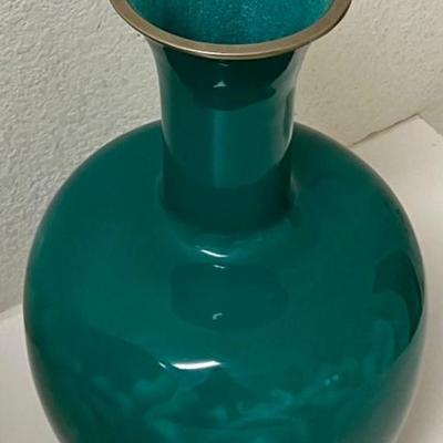 Green Enamel Vase